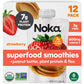 Noka Superfood Fruit & Nut Butter Smoothie Pouches, Healthy Snacks (Strawberry Peanut Butter) 12 Pack, Vegan, Plant Protein, Glu