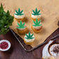 ZHUOWEISM Cupcake Toppers, 60 PCS Edible Pot Leaf Design 7, Standard Size, Birthday Party Decorations