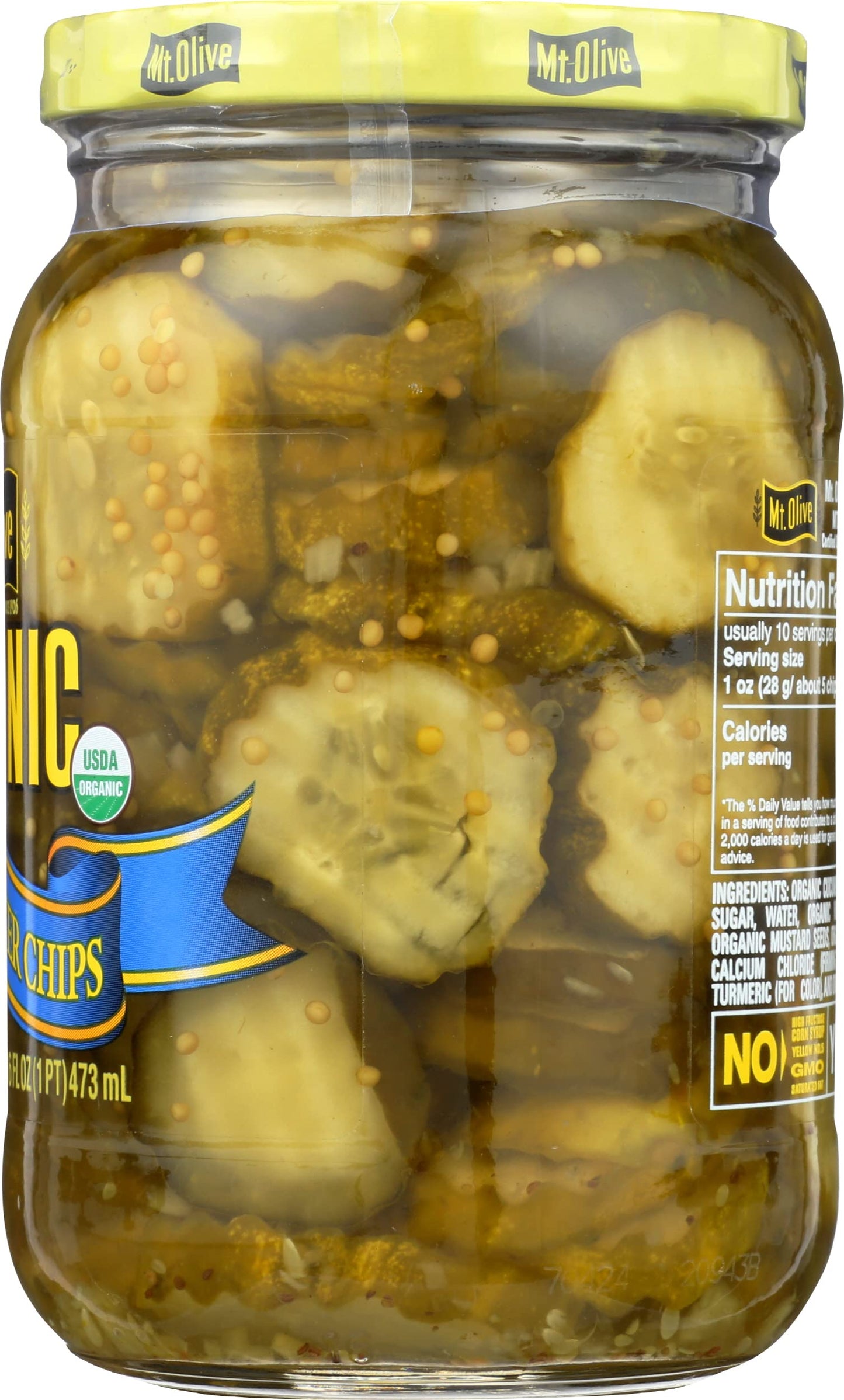 Mt Olive Pickle Co - Organic Pickles - Bread And Butter Chips - Case Of 6 - 16 Fl Oz.(D0102H7Aalu.)