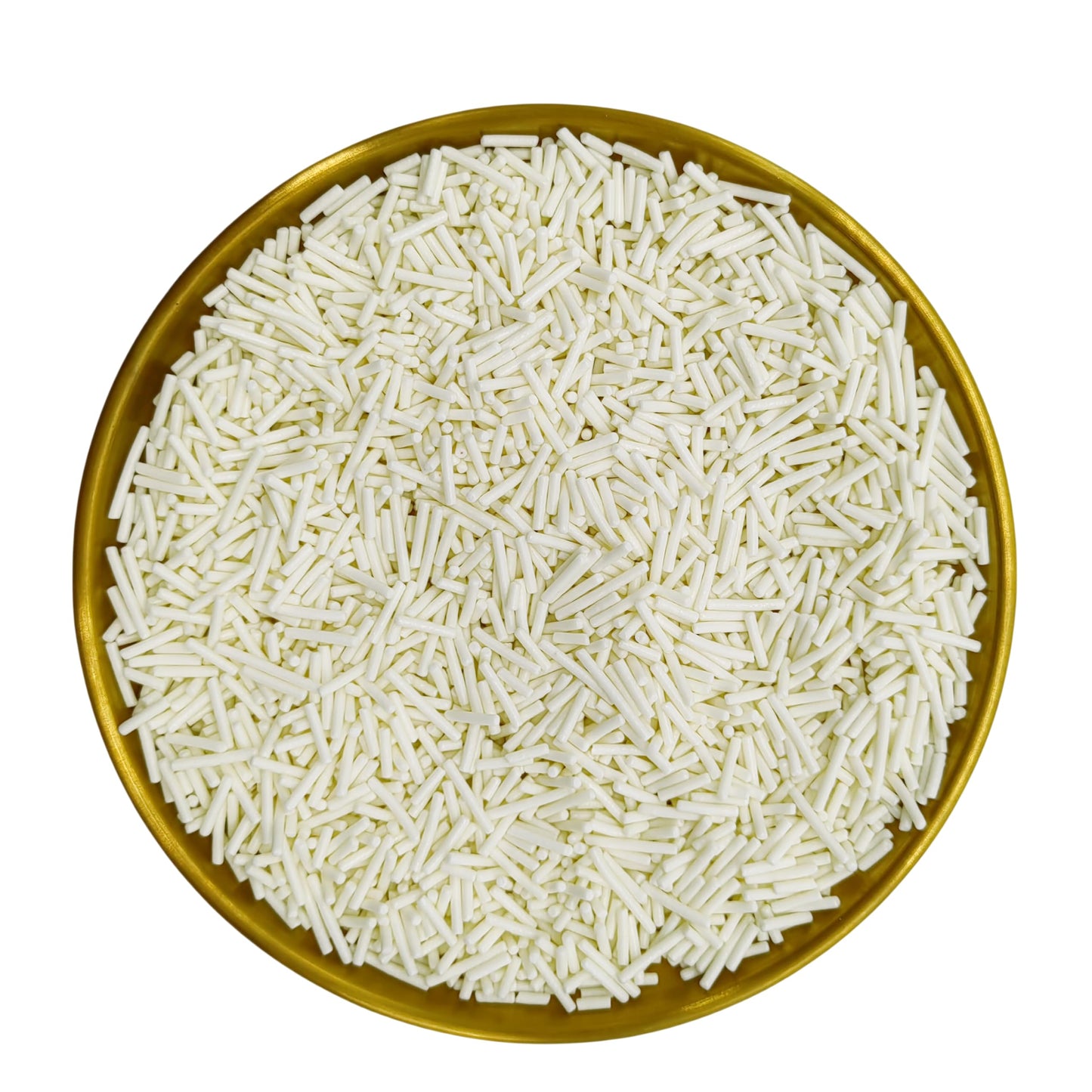 White Jimmy Sprinkles Edible Mix Size Jimmies Cake Decorations Soft Jimmies For Topping Ice Cream, Cookies, Cakes, Wedding Party