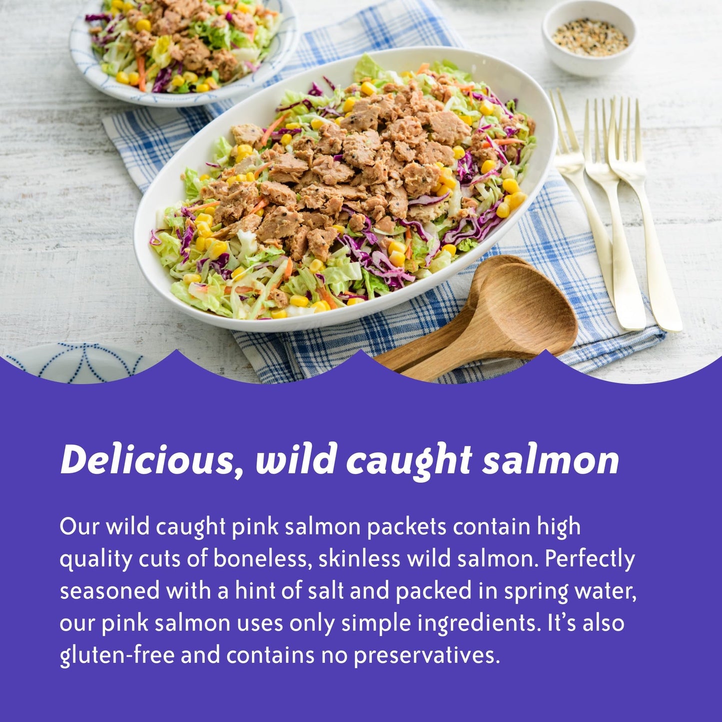 Chicken of the Sea Alaskan Pink Salmon, 2.5 oz. Packets (Box of 12), Wild Caught Salmon, Skinless & Boneless, Low Sodium