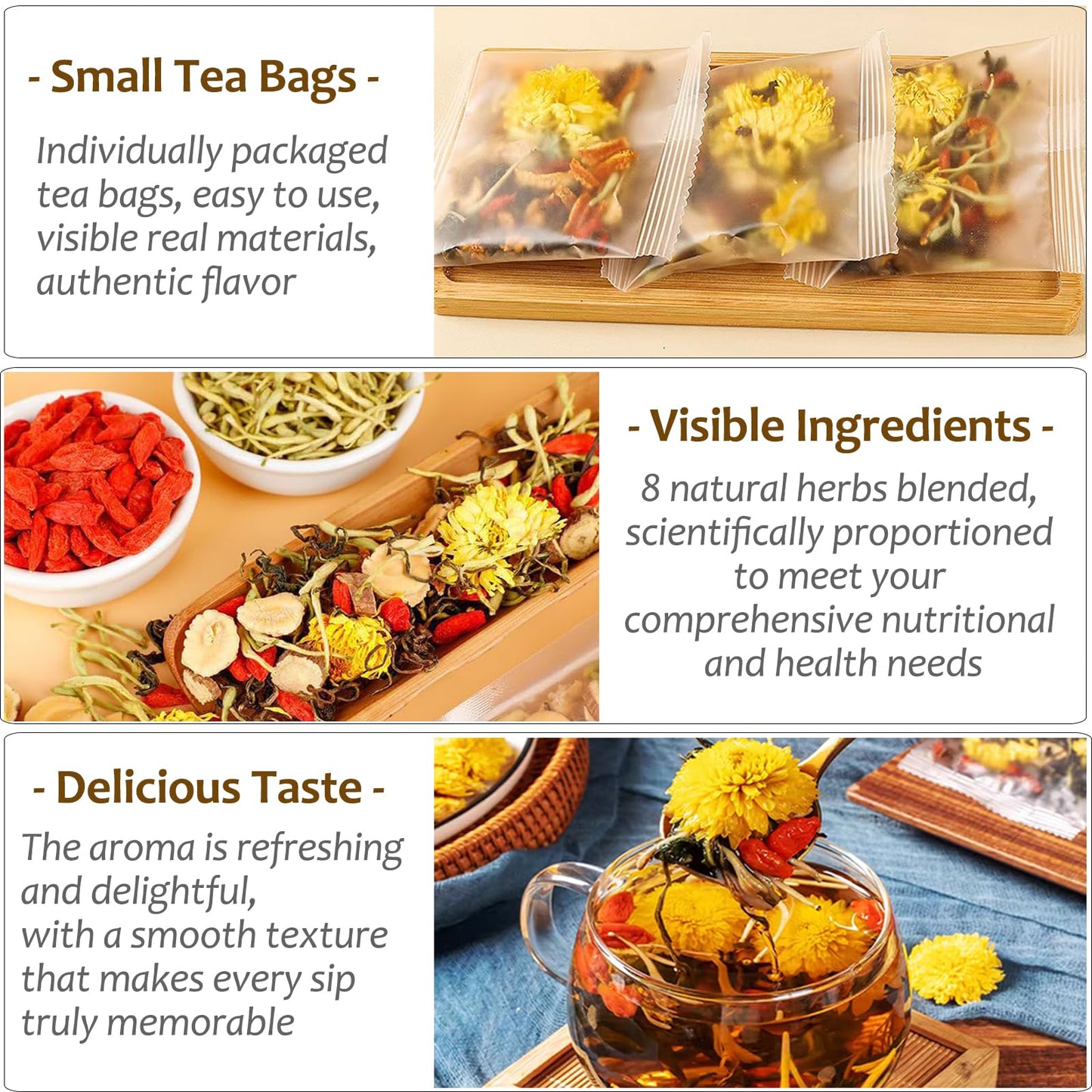 Dandelion Wolfberry Tea, 24 Pcs Natural Kidney& Liver Detox Tea, 8 Chinese Herbal Ingredients Blend, Dandelion Wolfberry Organic