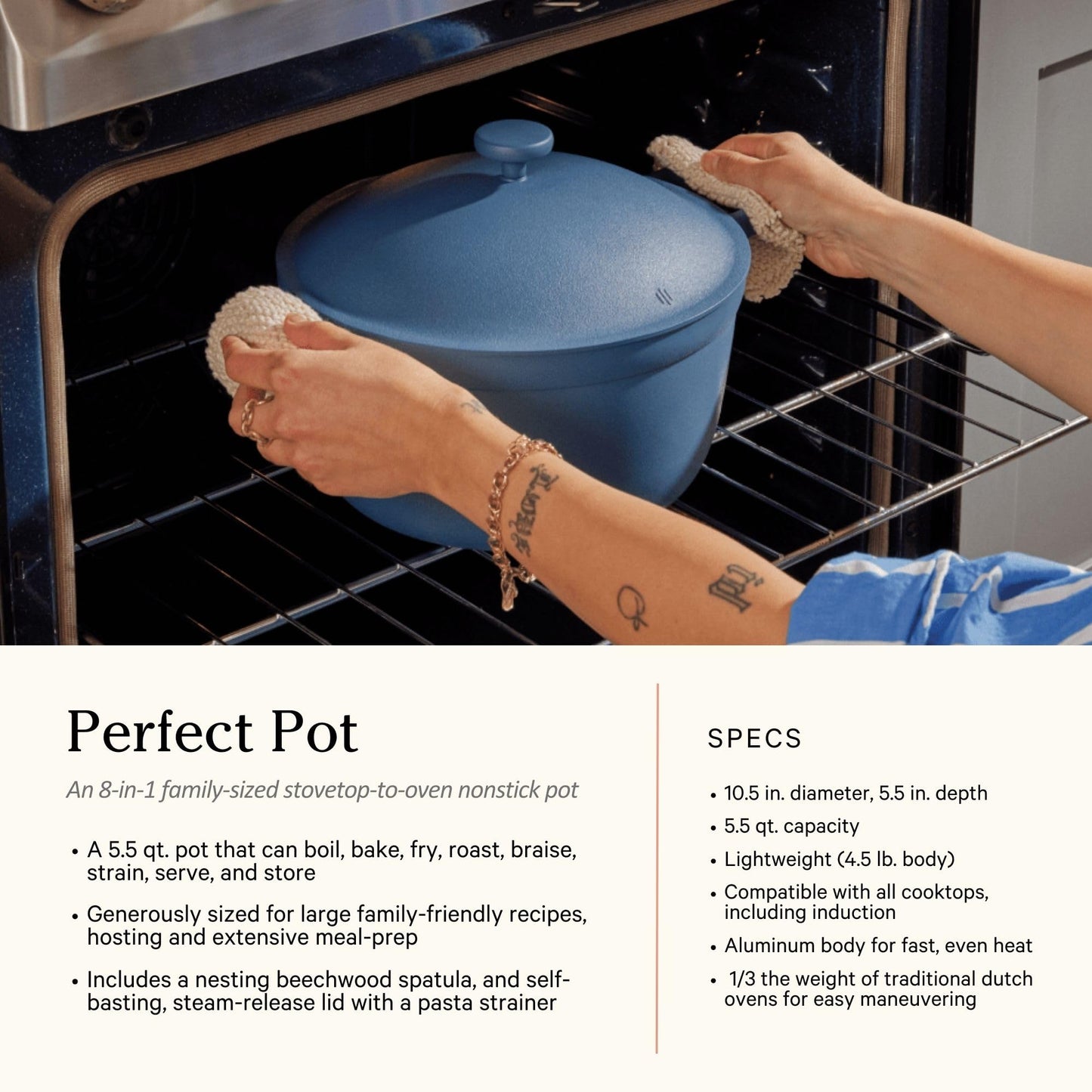 Our Place Cookware Duo 7-Piece Set, Aluminum, Nonstick, Oven & Induction Safe, Spice