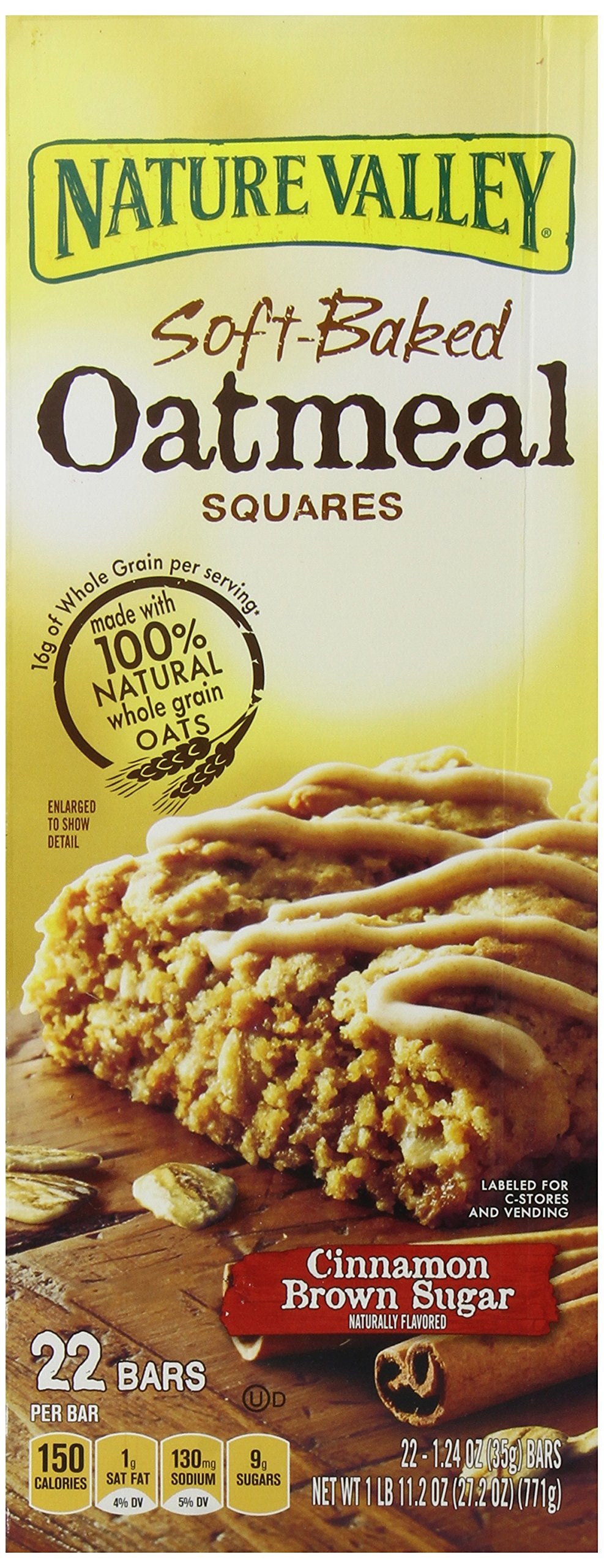 Nature Valley Soft-Baked Oatmeal Squares, Cinnamon Brown Sugar, 22 Count