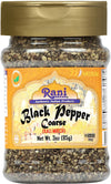 Rani Black Pepper Coarse Ground 28 Mesh (Table Grind) 3oz (85g) PET Jar ~ All Natural | Vegan | Gluten Friendly | NON-GMO | Kosh