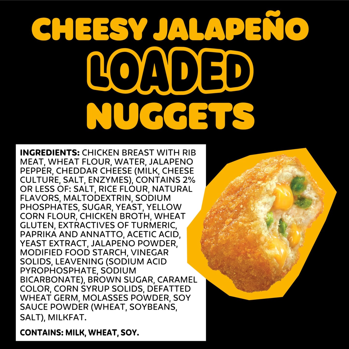 Pilgrims Cheesy Jalapeno Loaded Nuggets | Fully Cooked | 12 G Protein | Frozen |1.20 LB