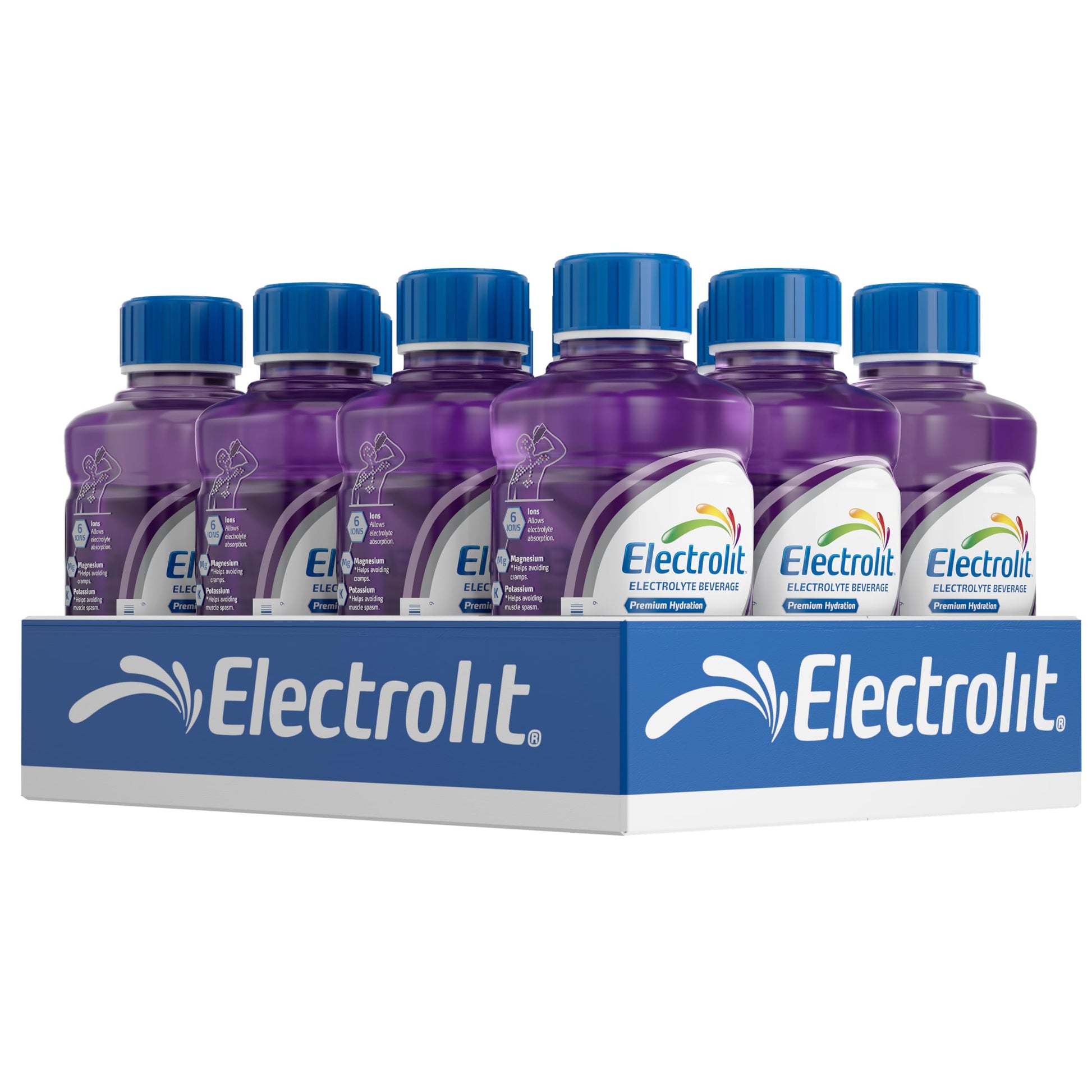 Electrolit Hydration Electrolyte Drinks, Sports Beverages with Electrolytes, Recovery Drink for Post Workout, 12 Pack, 21 Fl Oz 