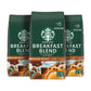 Starbucks Ground Coffee Breakfast Blend, Medium Roast, 100% Arabica, 3 bags of 12 oz each, Coffee