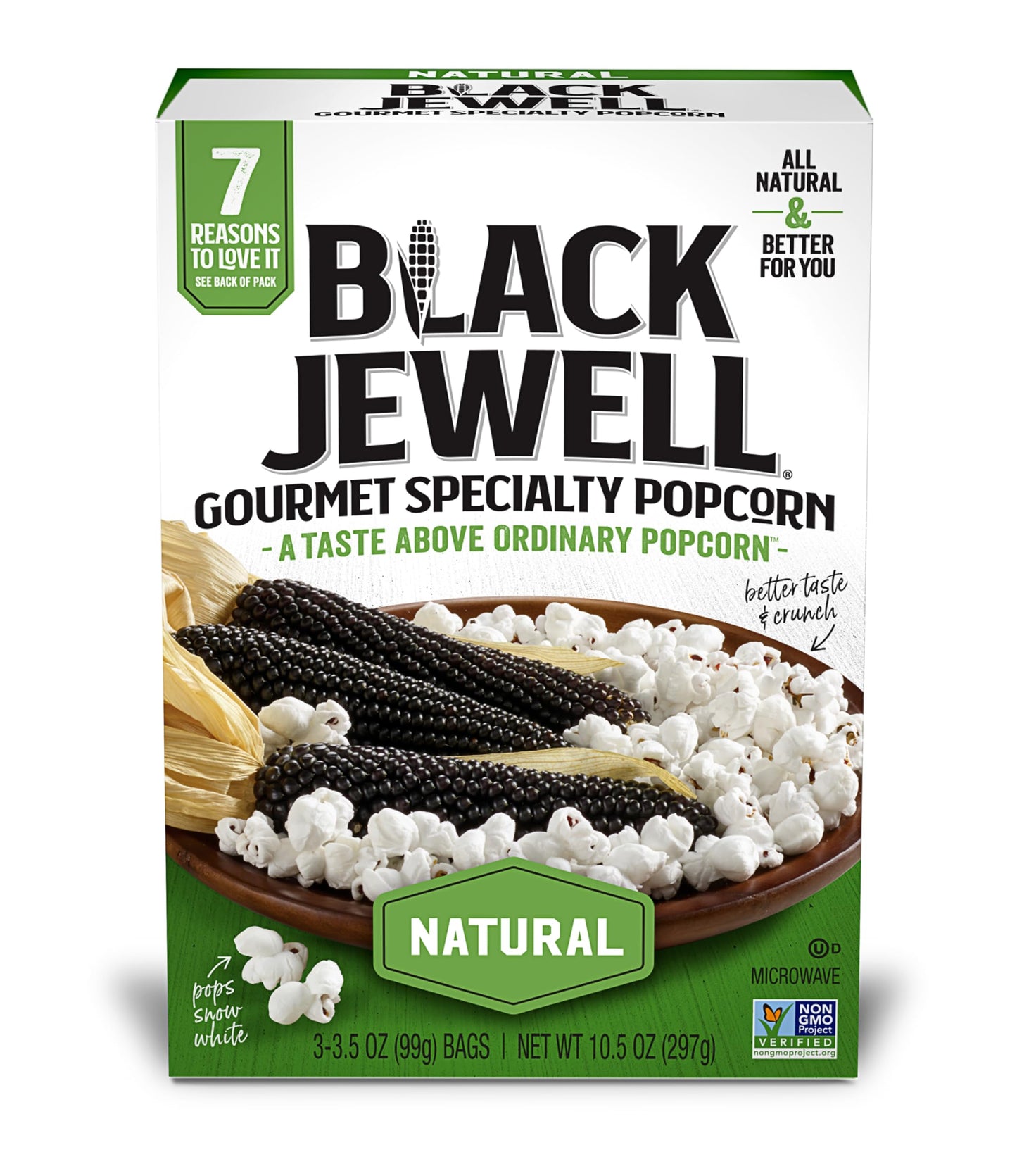 Black Jewell Gourmet Microwave Popcorn, Natural, 10.5 Ounces (Pack Of 1)