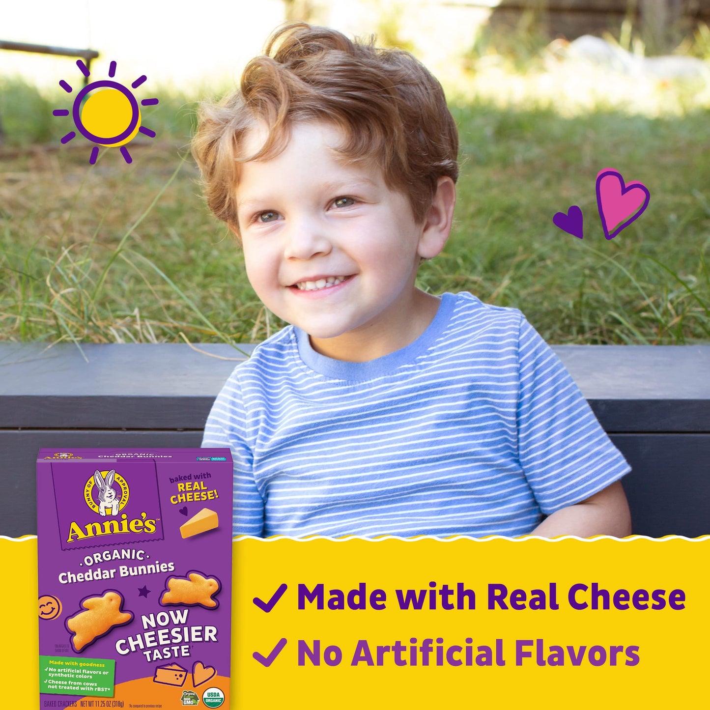 Annie'S Organic Cheddar Bunnies Original Baked Snack Crackers, 11.25 Oz
