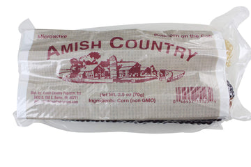 Amish Country Popcorn | Old Fashioned Microwave Popcorn | Non-GMO, Gluten Free, Microwaveable and Kosher (White & Red Corn on th