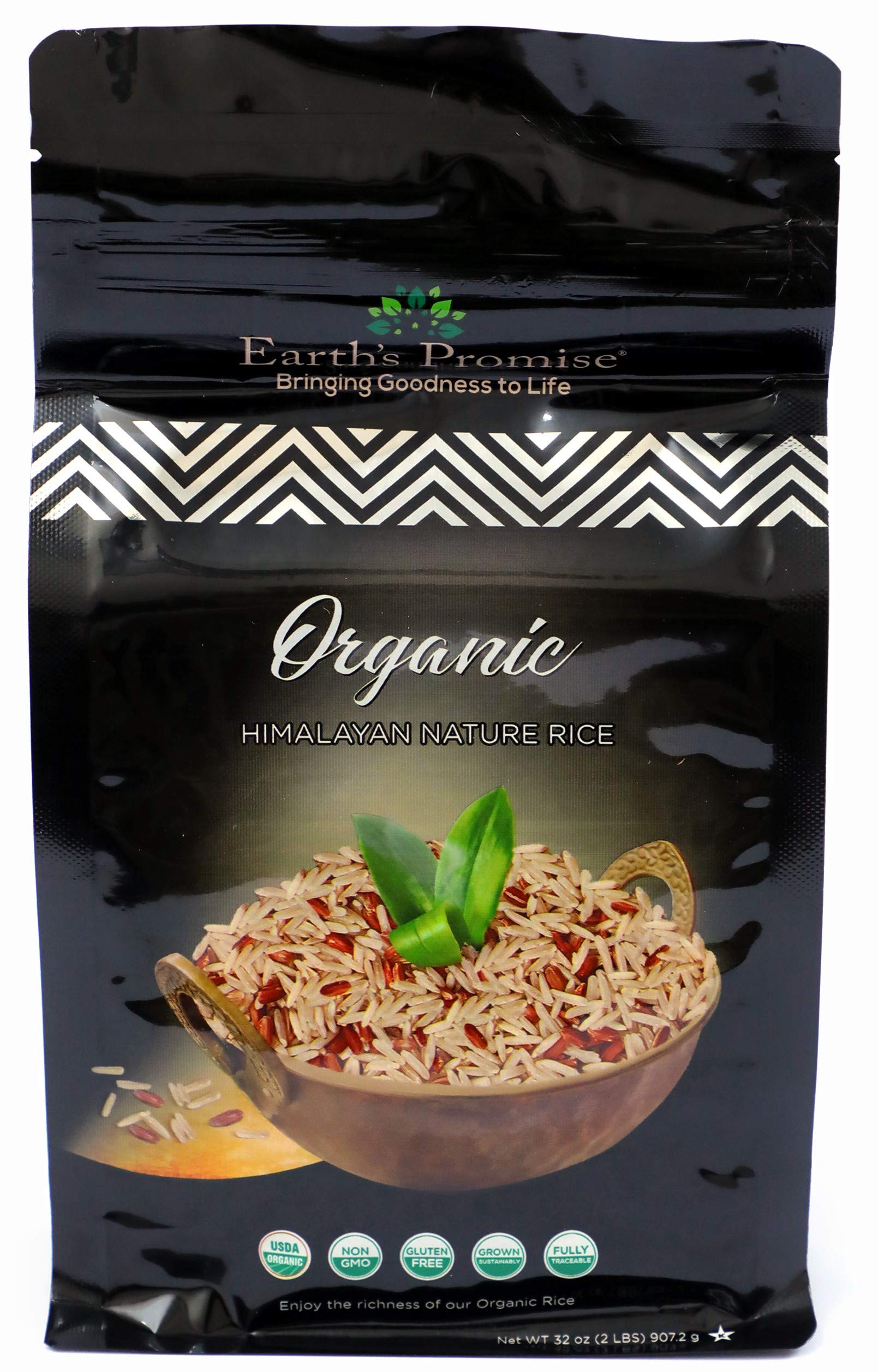 Earths Promise - Organic Red Rice & Brown Rice 32 oz (1-Pack) - Organic, Non-GMO, Low-Glycemic Index, Gluten Free, Allergen Fre