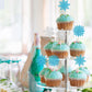 30Pcs Snowflake Cupcake Toppers Silver Blue Glitter Snowflake Cupcake Picks For Winter Frozen Theme Baby Shower Kids Birthday Ch