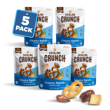 Catalina Crunch Mix Creamy Ranch Protein Snack Mix | Low Carb, High Protein, Keto Snacks, Pack Of 5