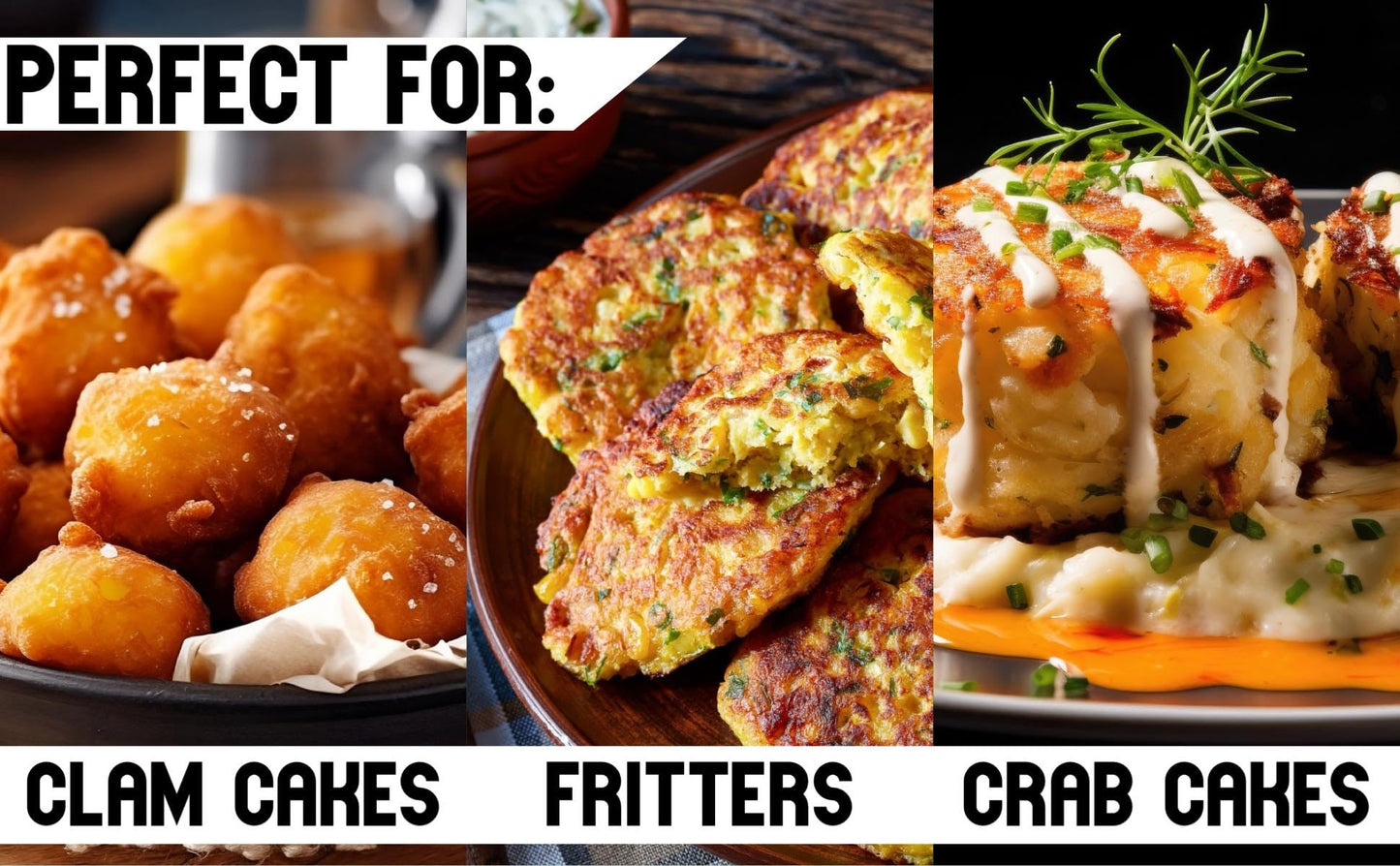 Krisppe Famous Rhode Island Style Clam Cake And Fritter Seasoned Batter Mix (3 Pack)