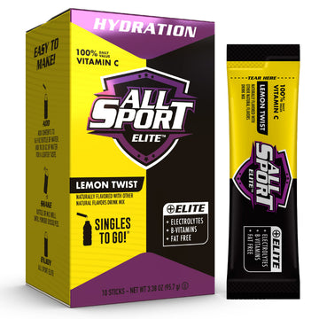 All Sport advanced - Electrolyte Hydration Performance - Lemon Twist - Singles To Go Powder Packets (10 Sticks)
