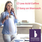 Mommee Coffee Decaf Ground Low Acid Coffee - 100% Arabica Organic Decaf Coffee Beans with Smooth Caramel Flavor - Medium Grind f