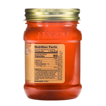 Mountain Ridge Honey, Naturally Healthy 100% Pure Raw Honey, 18 Ounces