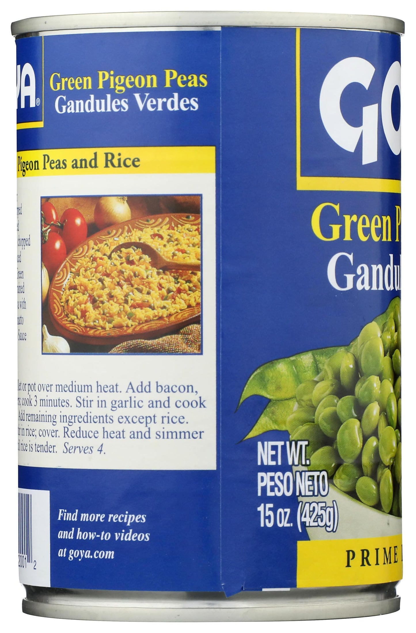 Goya Foods Green Pigeon Peas / Gandules Verdes 15 oz