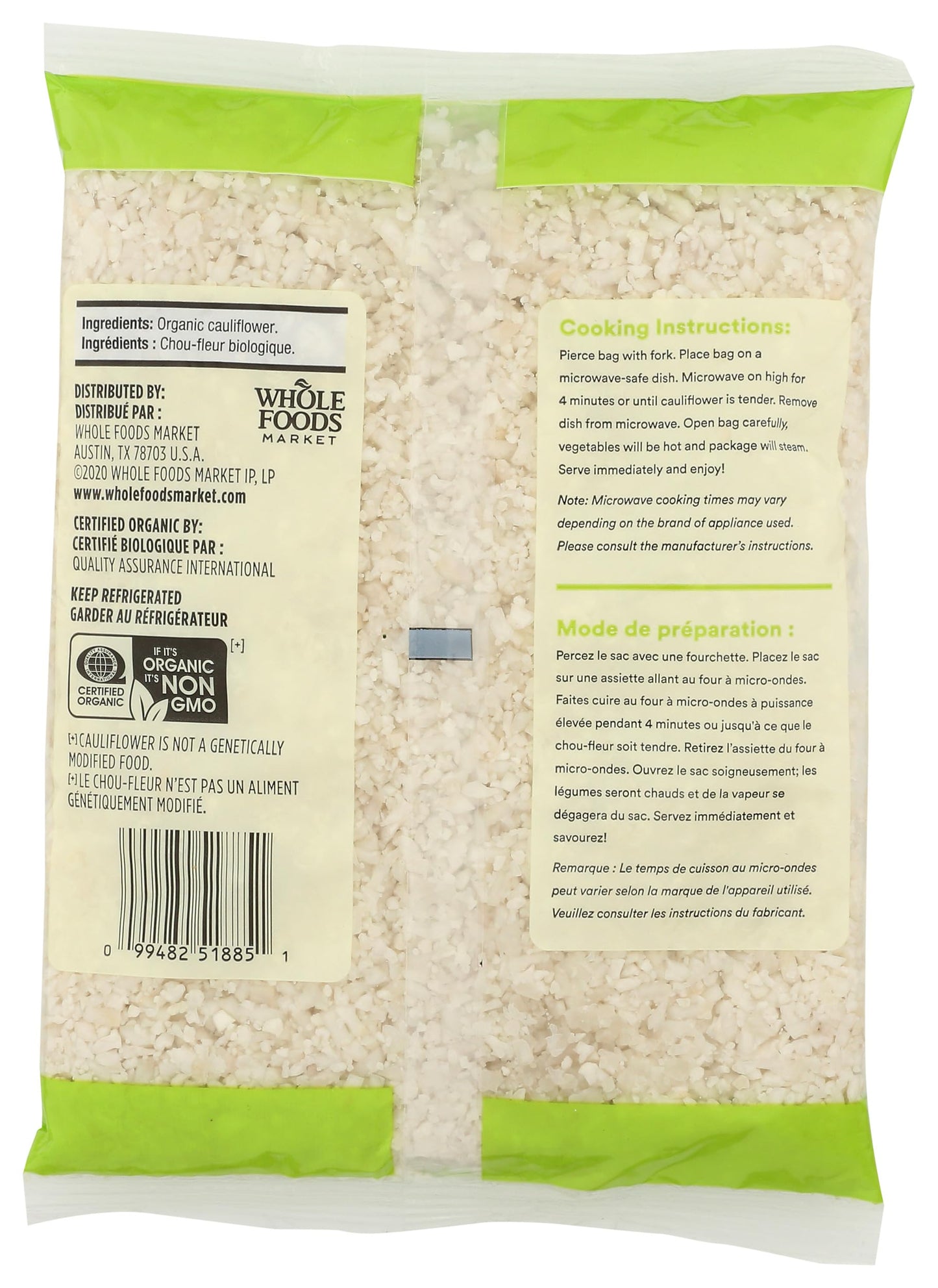 365 by Whole Foods Market, Organic Riced Cauliflower, 16 oz bag