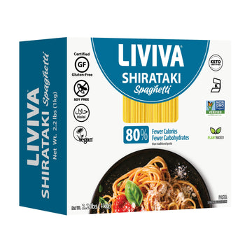 LIVIVA Dried Shirataki Spaghetti 1 kg Pack - Low Calories - 25 Calories, 0g of Fat and 0g of sugar