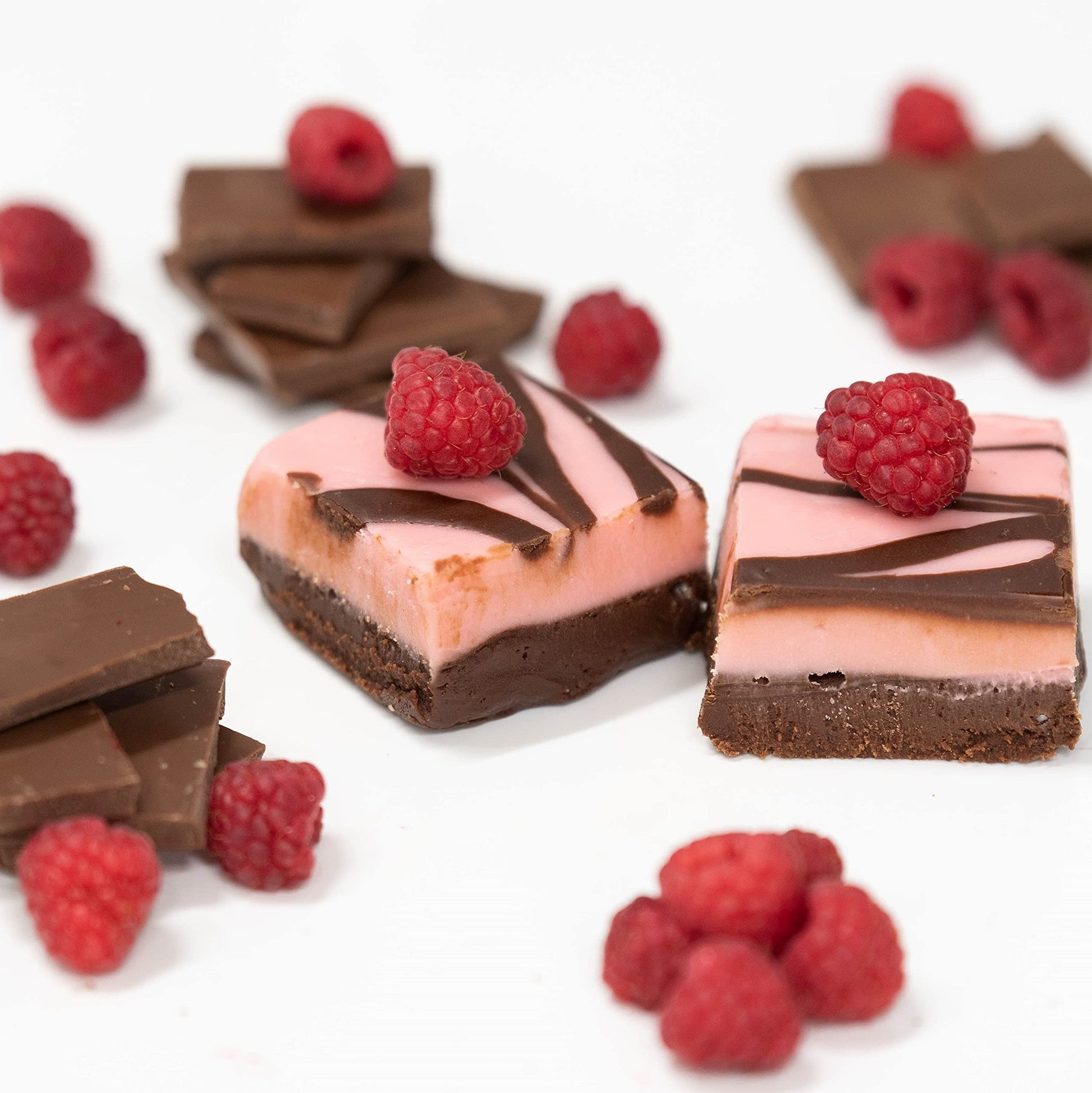Valley Fudge Raspberry Chocolate Swirl Artisan Fudge Half Pound Package