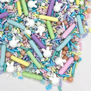 Sprinkles | Easter Sprinkles | 8 Ounces | Pastel Sprinkles | Cake Sprinkles | Spring Sprinkles | Manvscakes, Yellow, Blue, Red ,