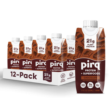 Pirq, 21g Plant Based Protein Shake, 25 Superfoods, Vegan Protein, Dairy-Free, Gluten & Soy Free, Kosher, Keto, Low Carb, Low Ca