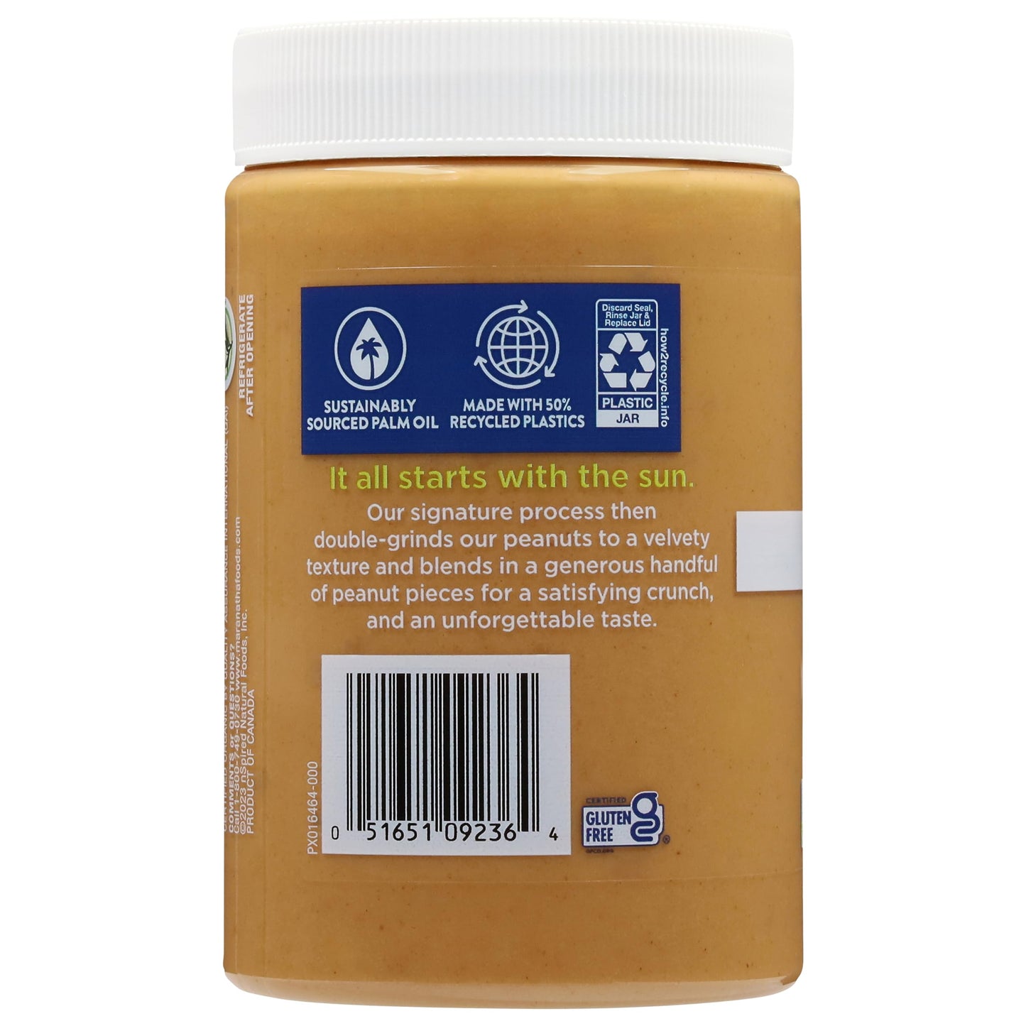 MaraNatha Organic Crunchy Peanut Butter Spread, No Stir, 16 Ounce Jar