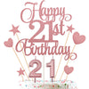 21St Birthday Cake Decorations Set Include 21St Birthday Candles Numeral 21 Cake Candles And Happy 21St Birthday Cake Toppers Wi
