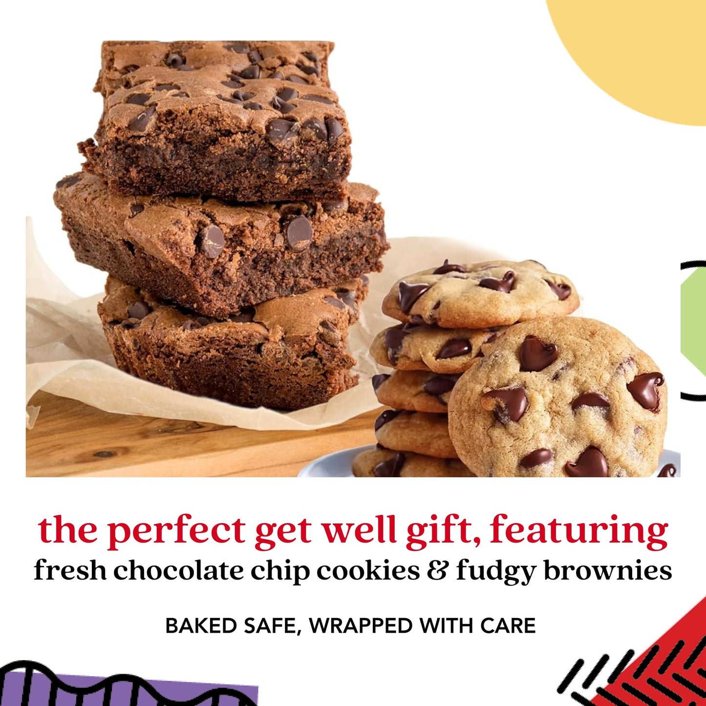 Davids Cookies Get Well Soon Cookie Gift Basket - Gourmet Bakery Dessert Gift For Recovery, Comfort And Appreciation Occasions - Gluten-Free Cookies & Brownies In Sweet Sampler Tin