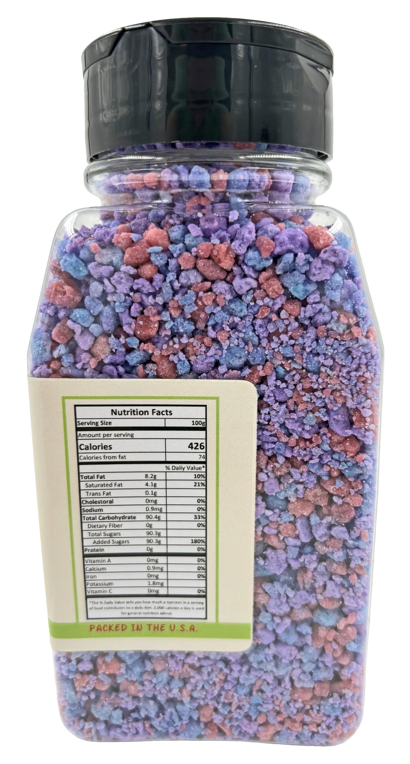 Dashers Spice & Beans - Ice Cream Topping & Cake Decoration (12 oz., Cotton Candy Crunch)