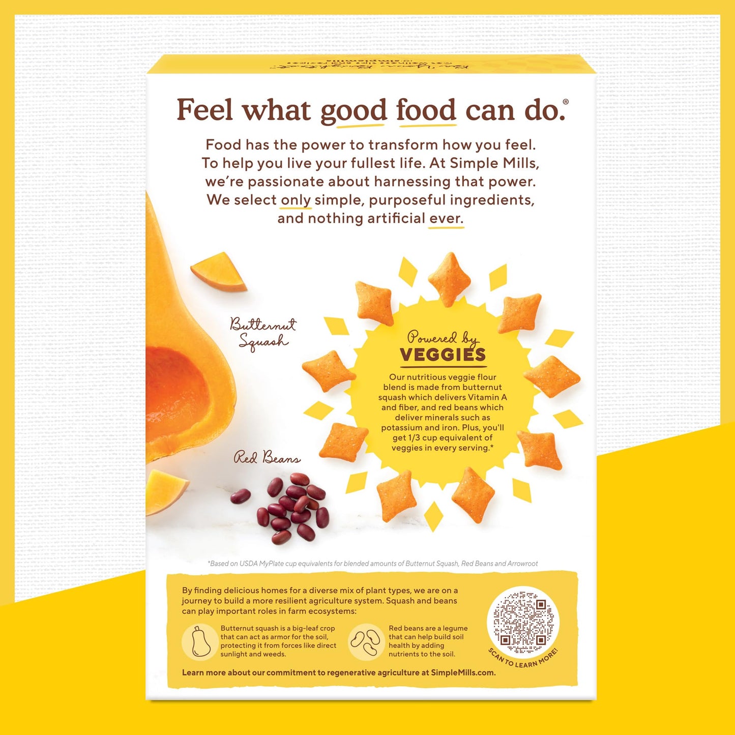 Simple Mills Pop Mmms Veggie Flour Baked Snack Crackers, Cheddar, Nothing Artificial, Kosher, Gluten Free & Non-Gmo, 4 Ounce (Pa