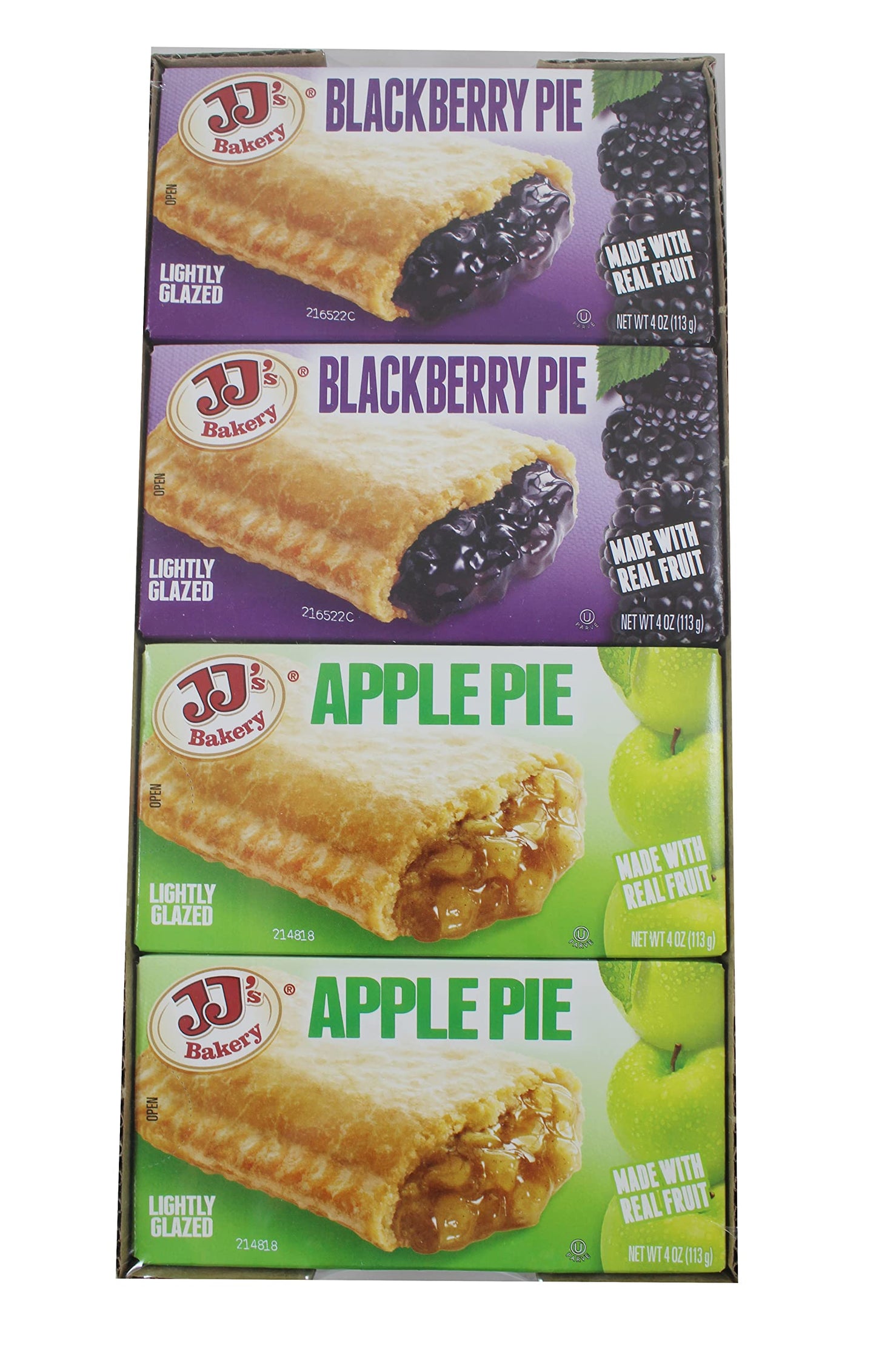 Greenwald Brands | JJs Fruit Pie Bundle Variety Pack (Apple / Blackberry), 12 Pies Total, 4 Oz