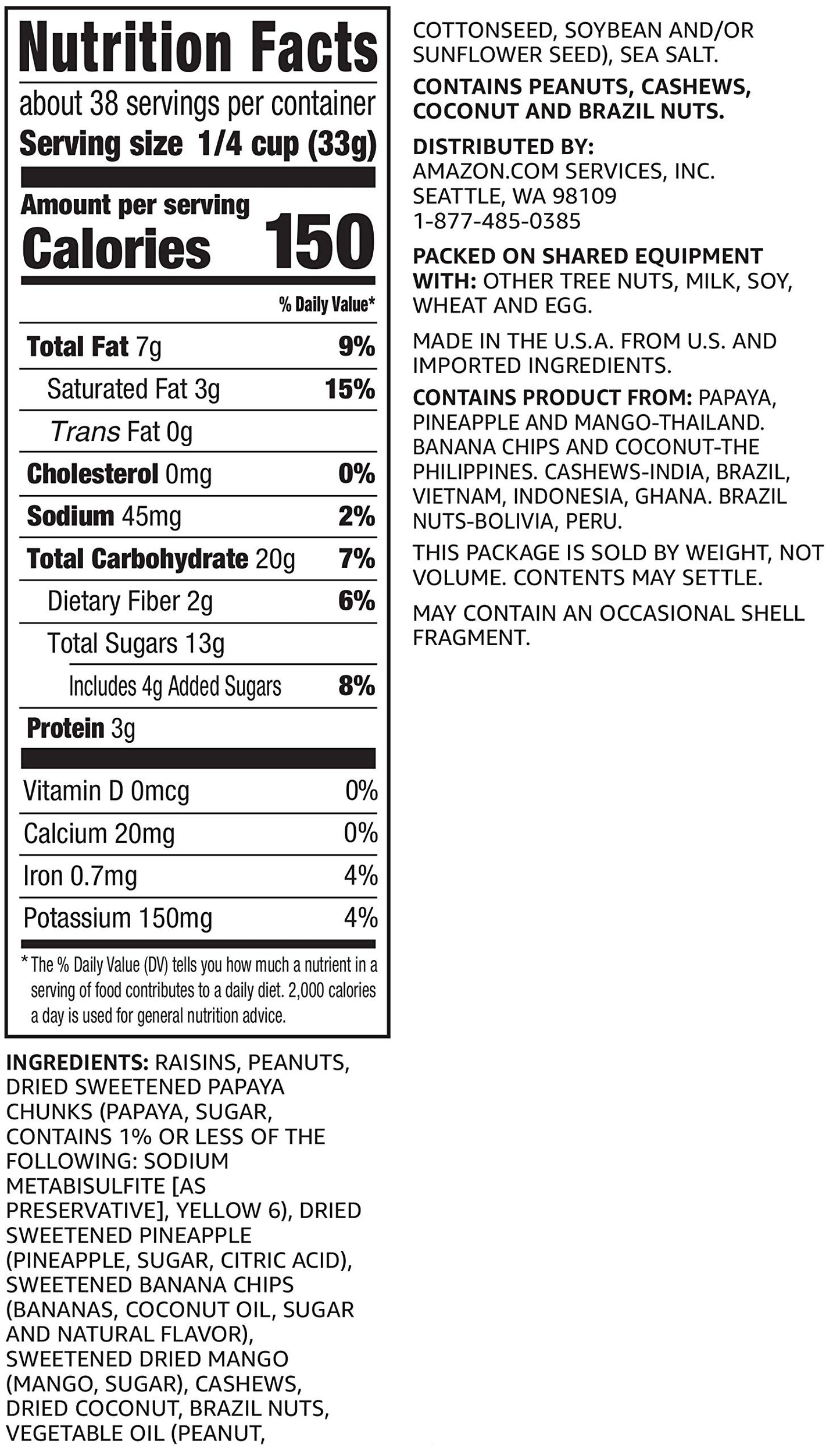 Happy Belly Trail Mix, Tropical Flavor, 44 Ounce (Pack of 1)