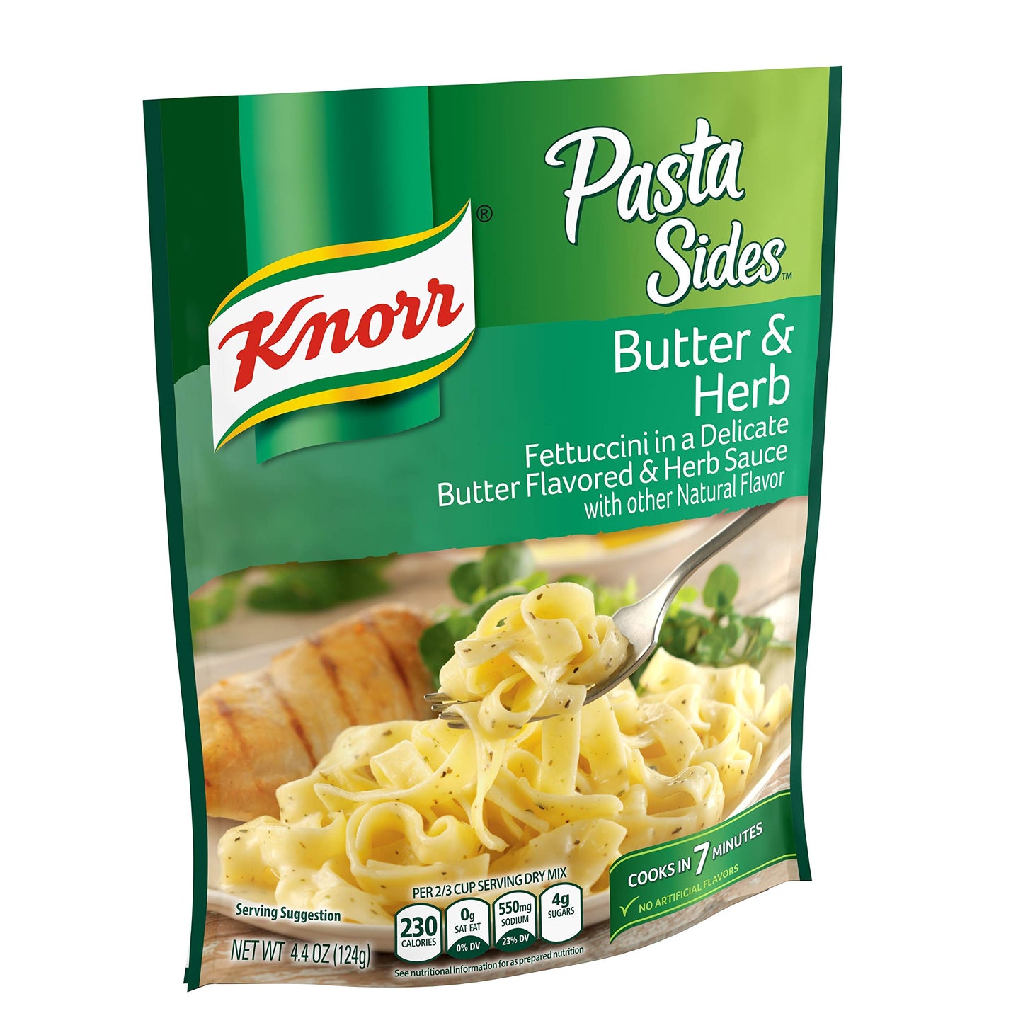 Knorr Pasta Sides: Butter & Herb Fettuccini (Pack Of 2) 4.4 Oz Bags