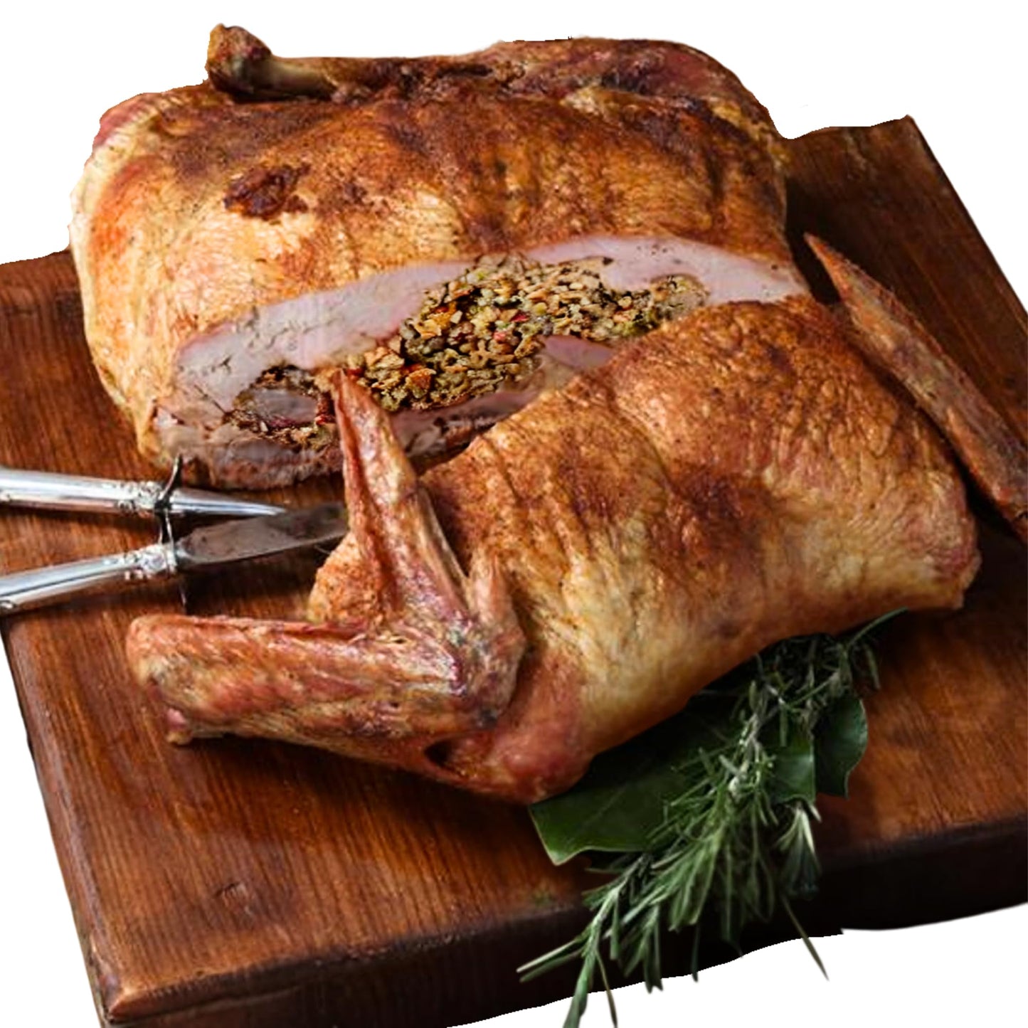 Creole Food Turducken (Seafood Jambalaya Stuffing, 14lb) - Gourmet Stuffed Poultry Delight - Pre-Seasoned and Ready for Cooking 