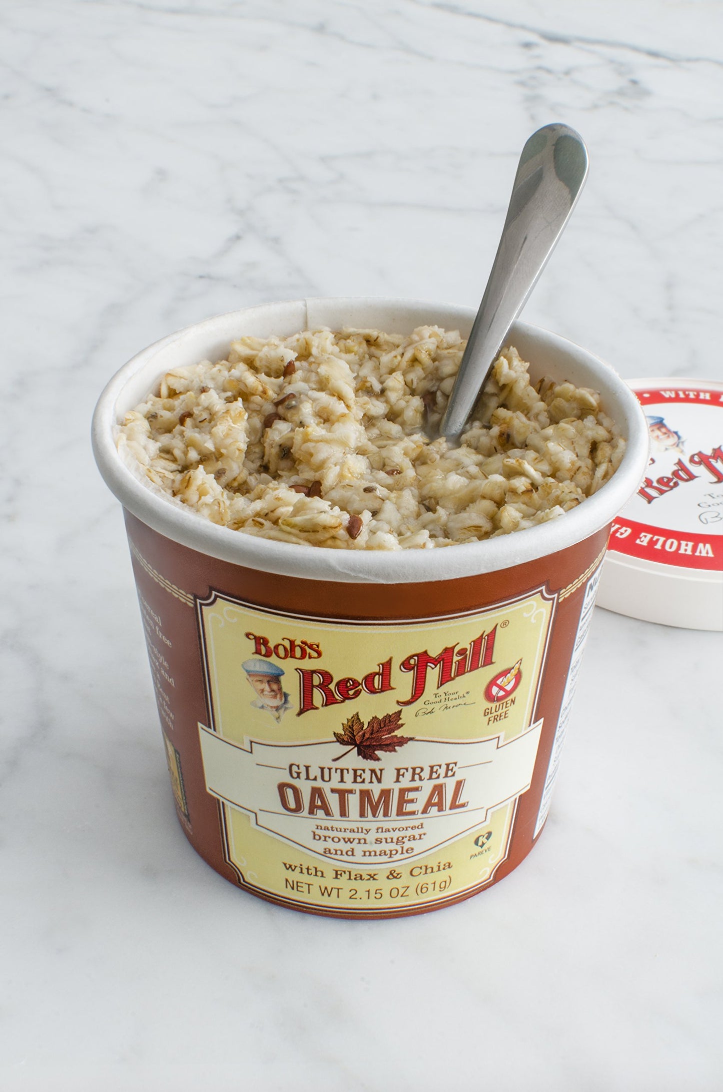 Bob'S Red Mill Gf Oatmeal Cup, Maple & Brown Sugar, 2.15 Ounce Cup (Pack Of 12), Gluten Free, Non-Gmo, Whole Grain, Kosher
