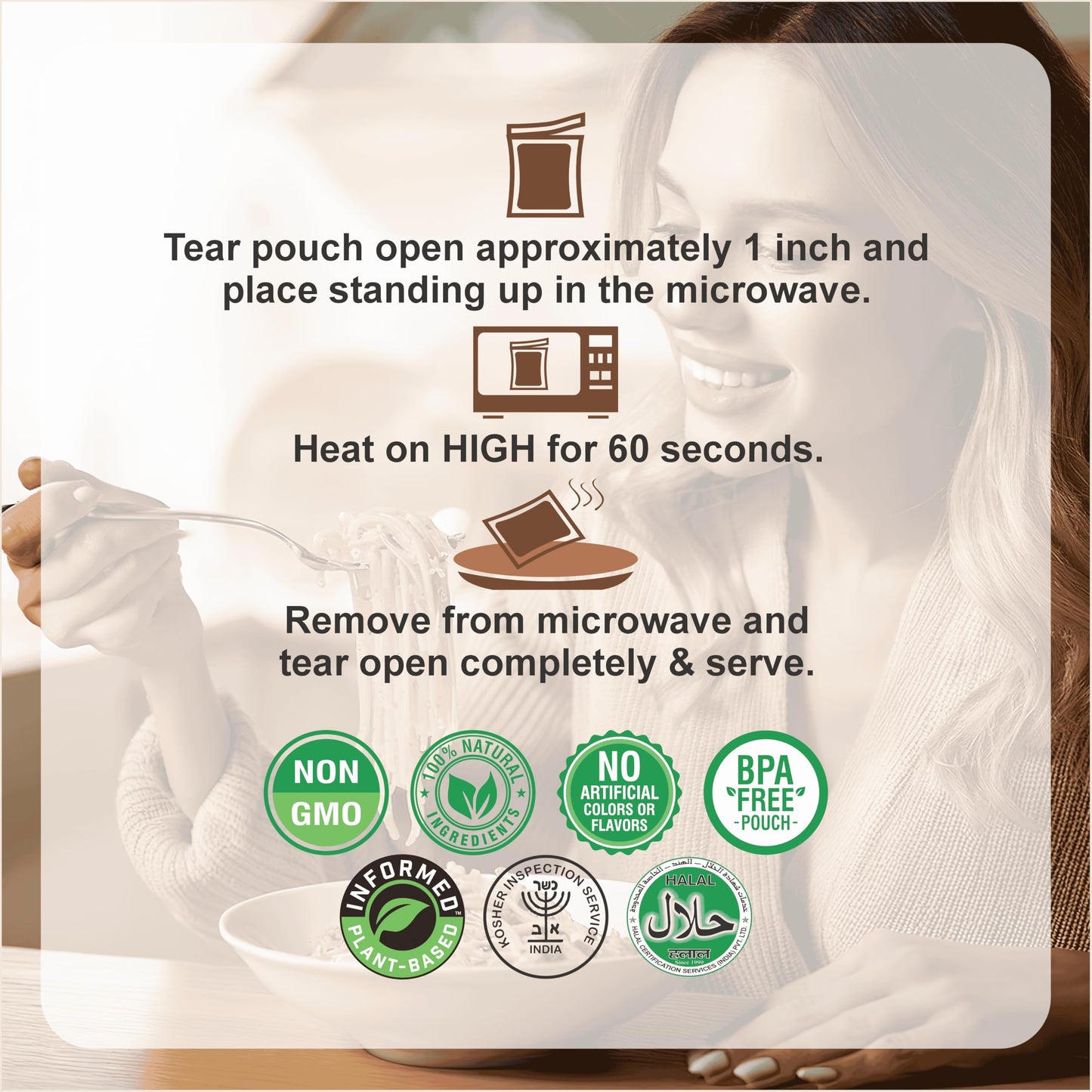 PASTA ZING Microwavable Pasta Variety Pack of 7 - 2x Elbow, 2x Farfalle, 2x Spaghetti, 1x Fusilli,