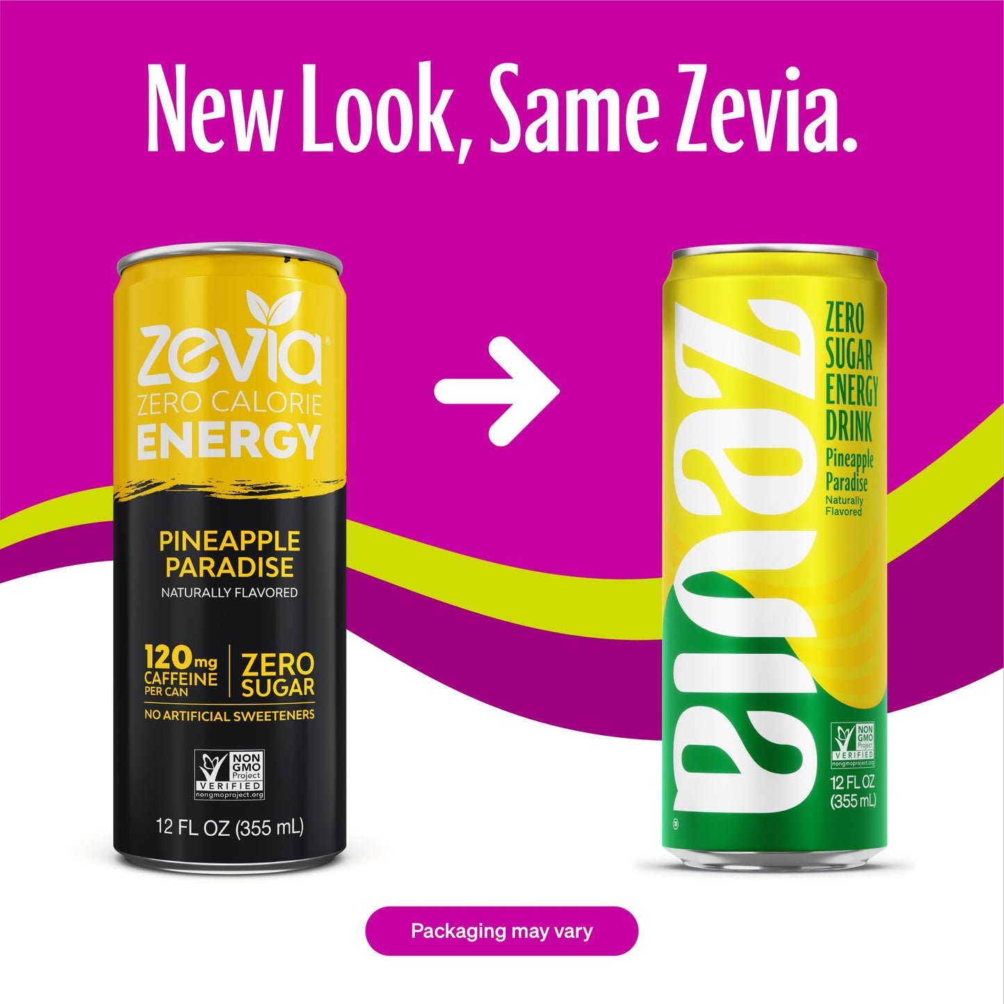 Zevia Zero Calorie Energy Drink, Pineapple Paradise, 12 Fl Oz Can