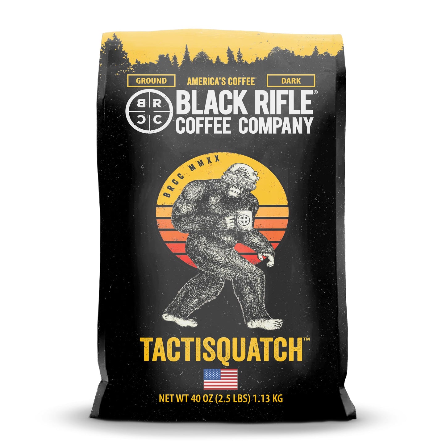 Black Rifle Coffee Company Ground Coffee, Dark Roast Blend, 40oz Bag, Made from Arabica Beans, Veteran Founded, American Made