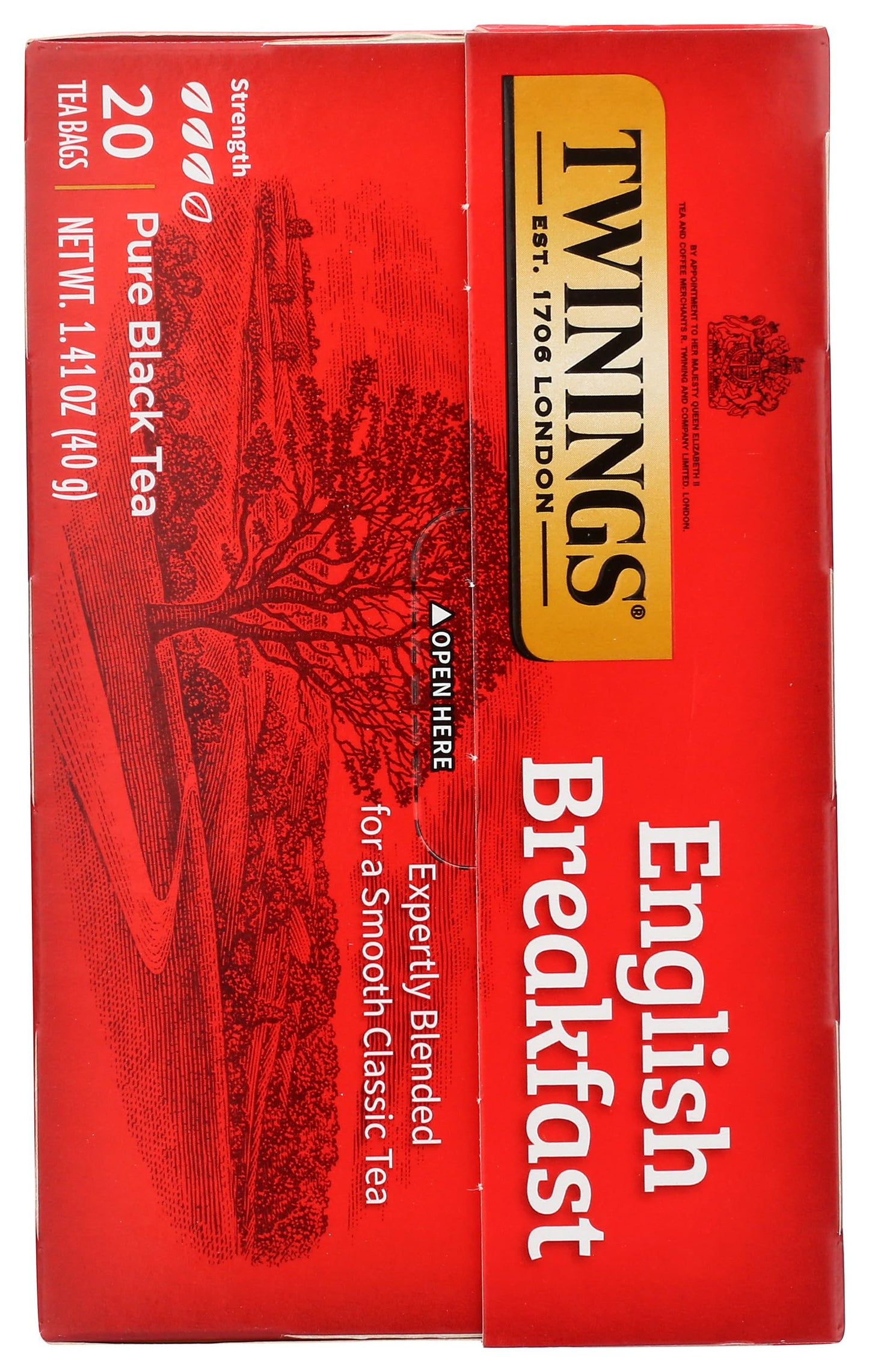 Twinings Tea From Grosvenor, Tea English Breakfast, 20 Count