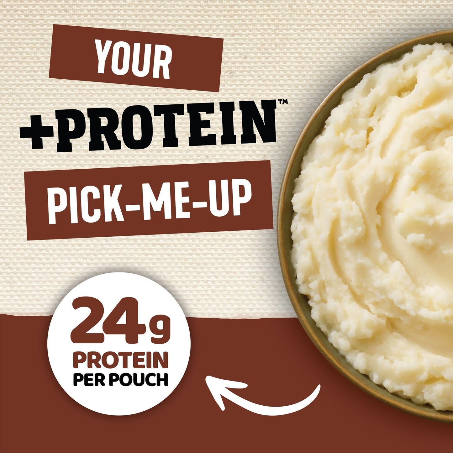 Idahoan Loaded Baked +Protein Mashed Potatoes, Naturally Gluten-Free, 100% Real Idaho Potatoes, 4 servings per bag, 4.6 ounce (P