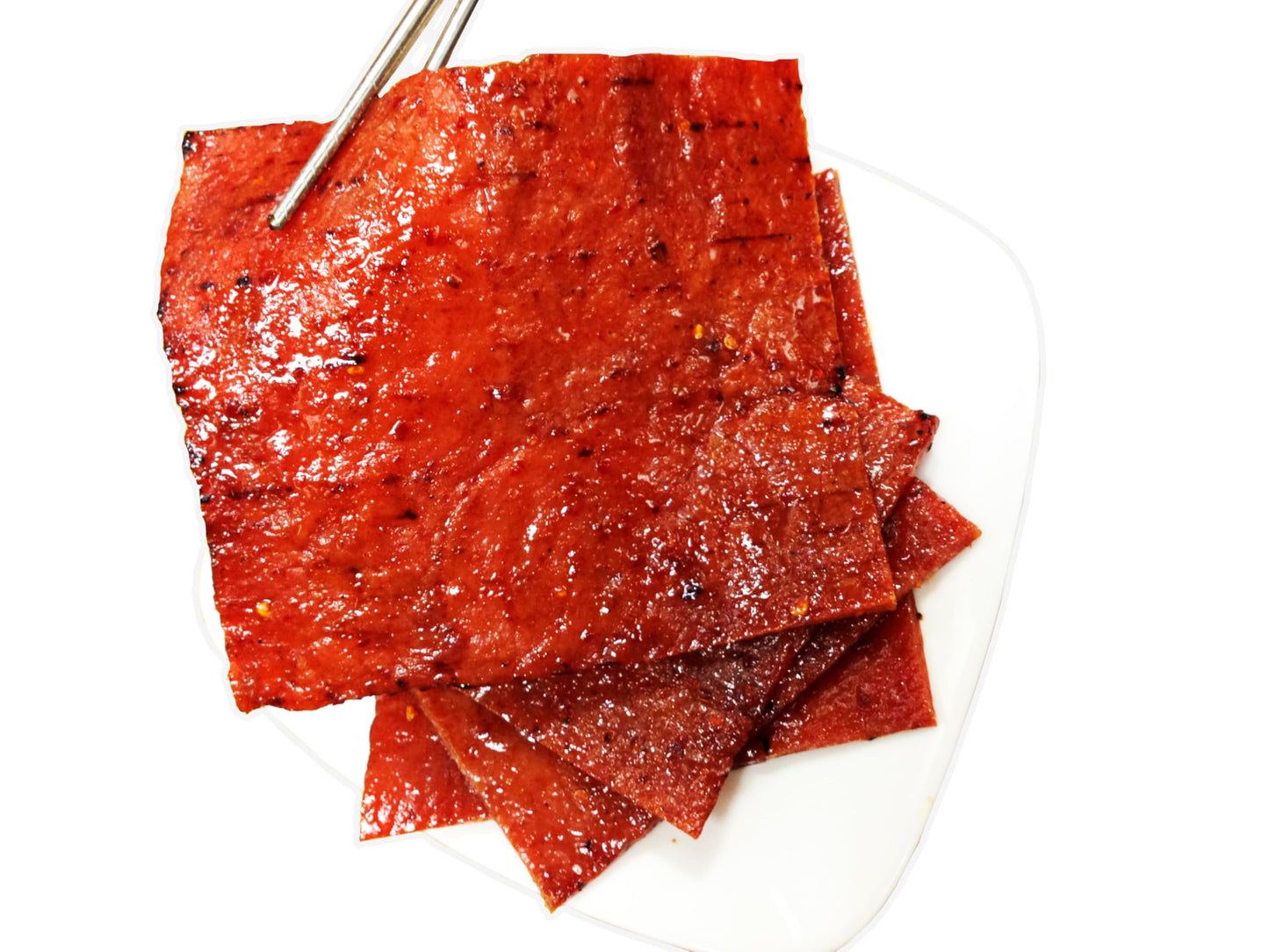 Singapores Famous Street Snack - Fire-Grilled Pork Jerky (Sweet Spicy, 12 Oz)  Grilled Fresh & Shipped Same Day  L.A. Times ''Ha