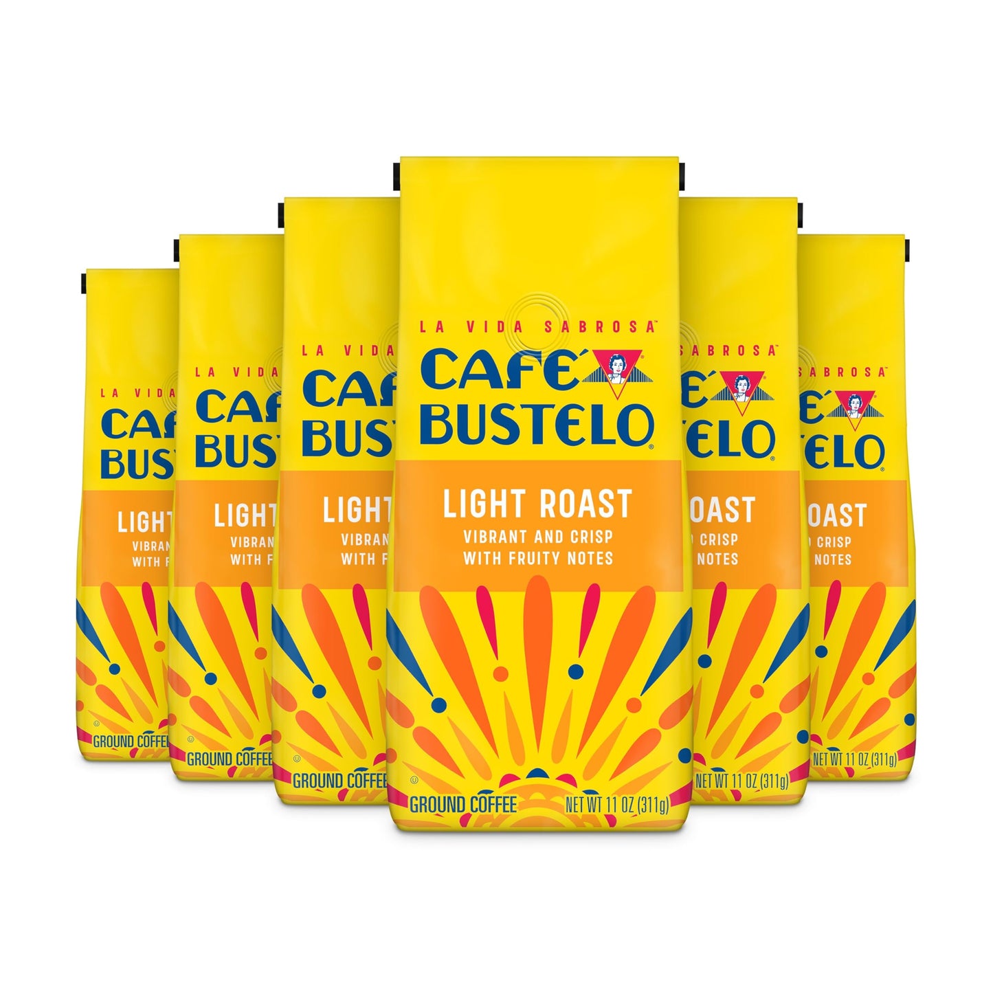 Caf? Bustelo Light Roast Ground Coffee  11-Oz. Bag (Pack of 6)