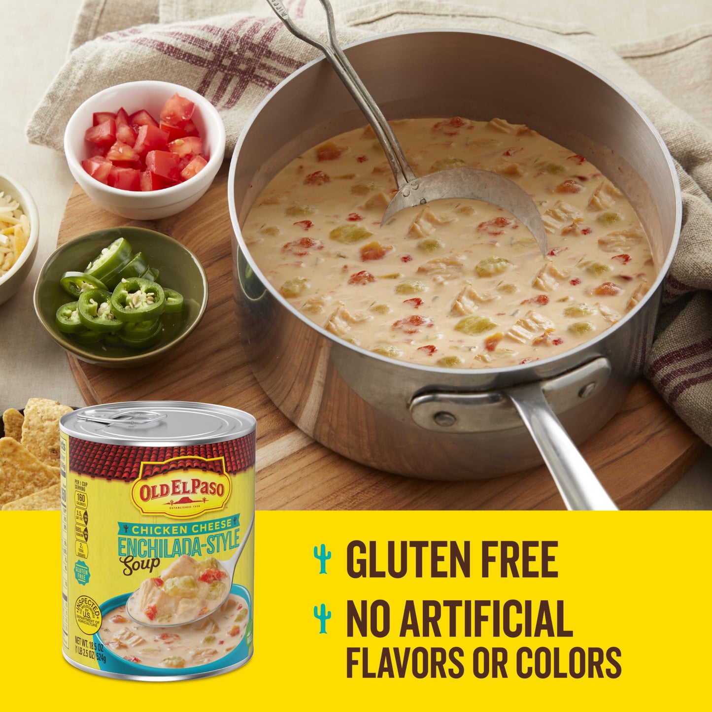 Old El Paso Chicken Cheese Enchilada-Style Soup, Ready To Serve Canned Soup, 18.5 Oz
