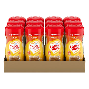 Nestle Coffee Mate Coffee Creamer, Hazelnut, Non Dairy Powder Creamer, 15 Oz Canister (Pack Of 12)