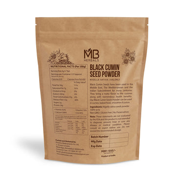 Mb Herbals Black Cumin Seed Powder 227 Gram (8 Oz) | Nigella Sativa Powder | Kalonji Seeds Powder | Black Seeds Powder | Non Gmo