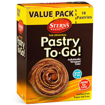 Cinnamon Buns Breakfast Pastry | 18 Pastries Individually Wrapped | Cinnamon Rolls Snack Cakes | Coffee Snacks | On The Go Snack