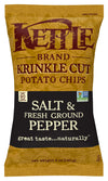 Kettle Krinkle Cut Salt And Fresh Ground Pepper Potato Chips - 5 Oz. Bag, 15 Per Case